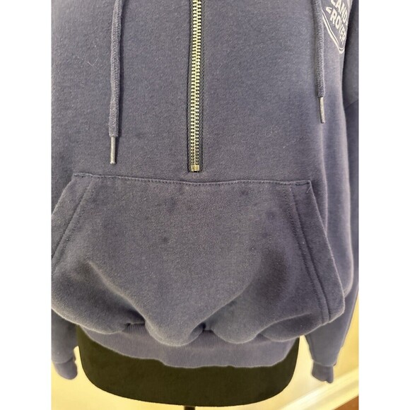 Land Rover Hoodie - Size XS- Blue - 3/4 Zip - Elastic Waist - Picture 3 of 4